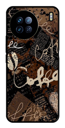 Coffee Pattern Metal Mobile Case for Vivo X90