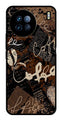 Coffee Pattern Metal Mobile Case for Vivo X90 Pro   (Design No -37)