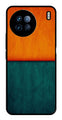 Orange Green Pattern Metal Mobile Case for Vivo X90 Pro   (Design No -45)
