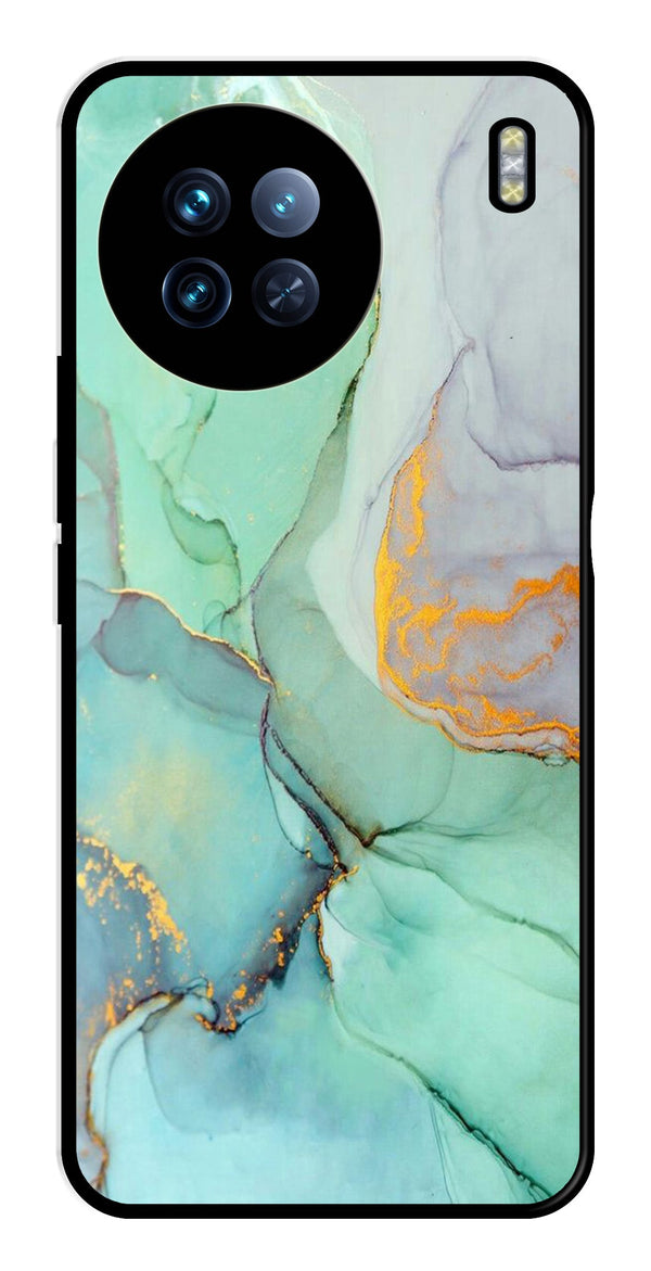 Marble Design Metal Mobile Case for Vivo X90 Pro   (Design No -46)