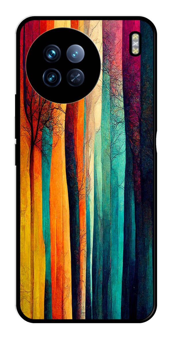 Modern Art Colorful Metal Mobile Case for Vivo X90 Pro   (Design No -47)