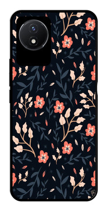 Floral Pattern Metal Mobile Case for Vivo Y02