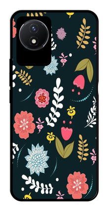 Floral Pattern2 Metal Mobile Case for Vivo Y02