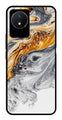 Marble Pattern Metal Mobile Case for Vivo Y02   (Design No -36)