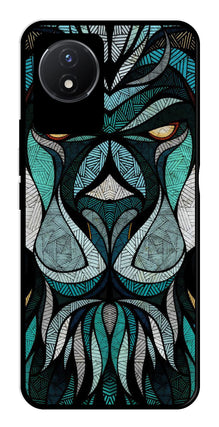 Lion Pattern Metal Mobile Case for Vivo Y02