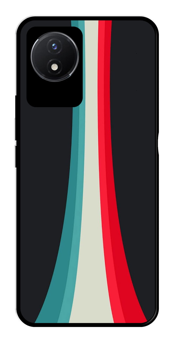 Modern Art Colorful Metal Mobile Case for Vivo Y02   (Design No -48)