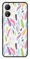 Colorful Feathers Metal Mobile Case for Vivo Y100   (Design No -06)