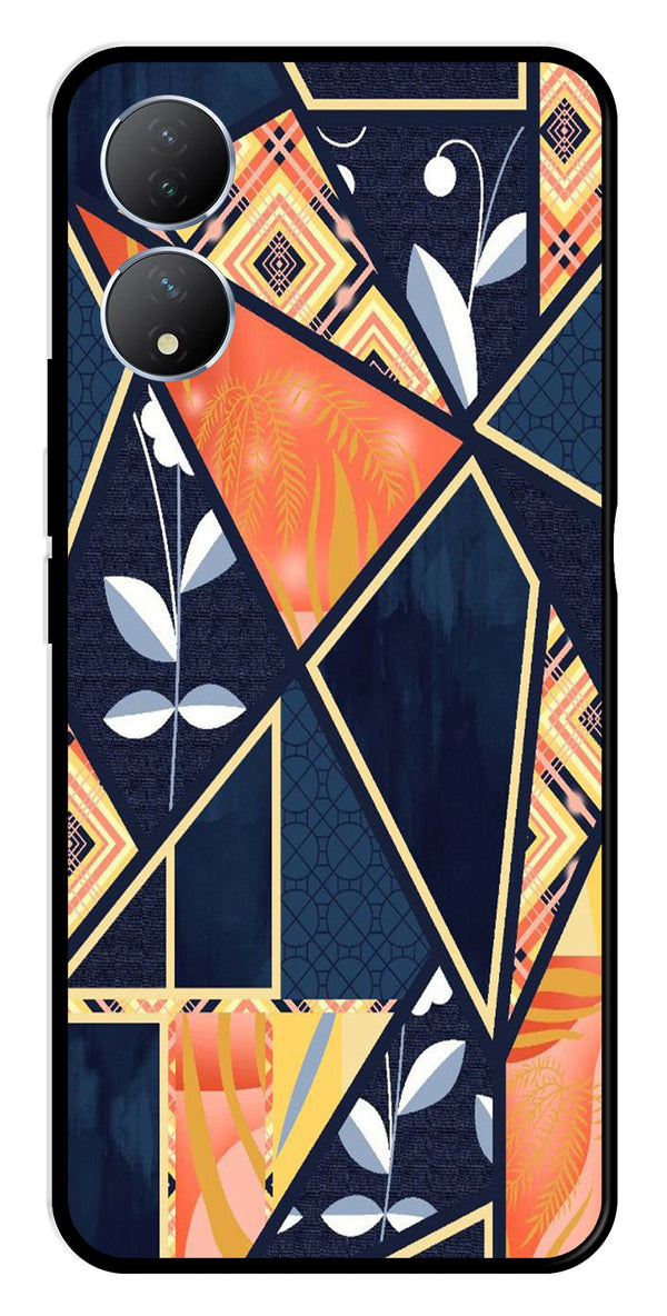 Marble Design Metal Mobile Case for Vivo Y100   (Design No -07)