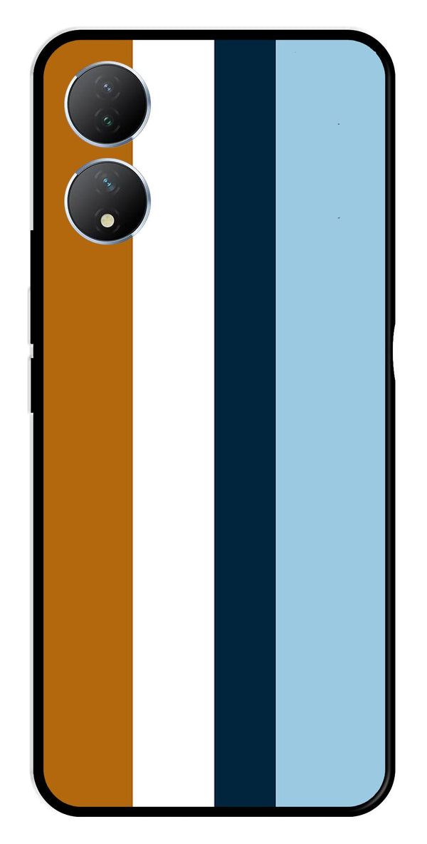 MultiColor Pattern Metal Mobile Case for Vivo Y100   (Design No -17)