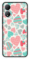 Hearts Pattern Metal Mobile Case for Vivo Y100   (Design No -22)