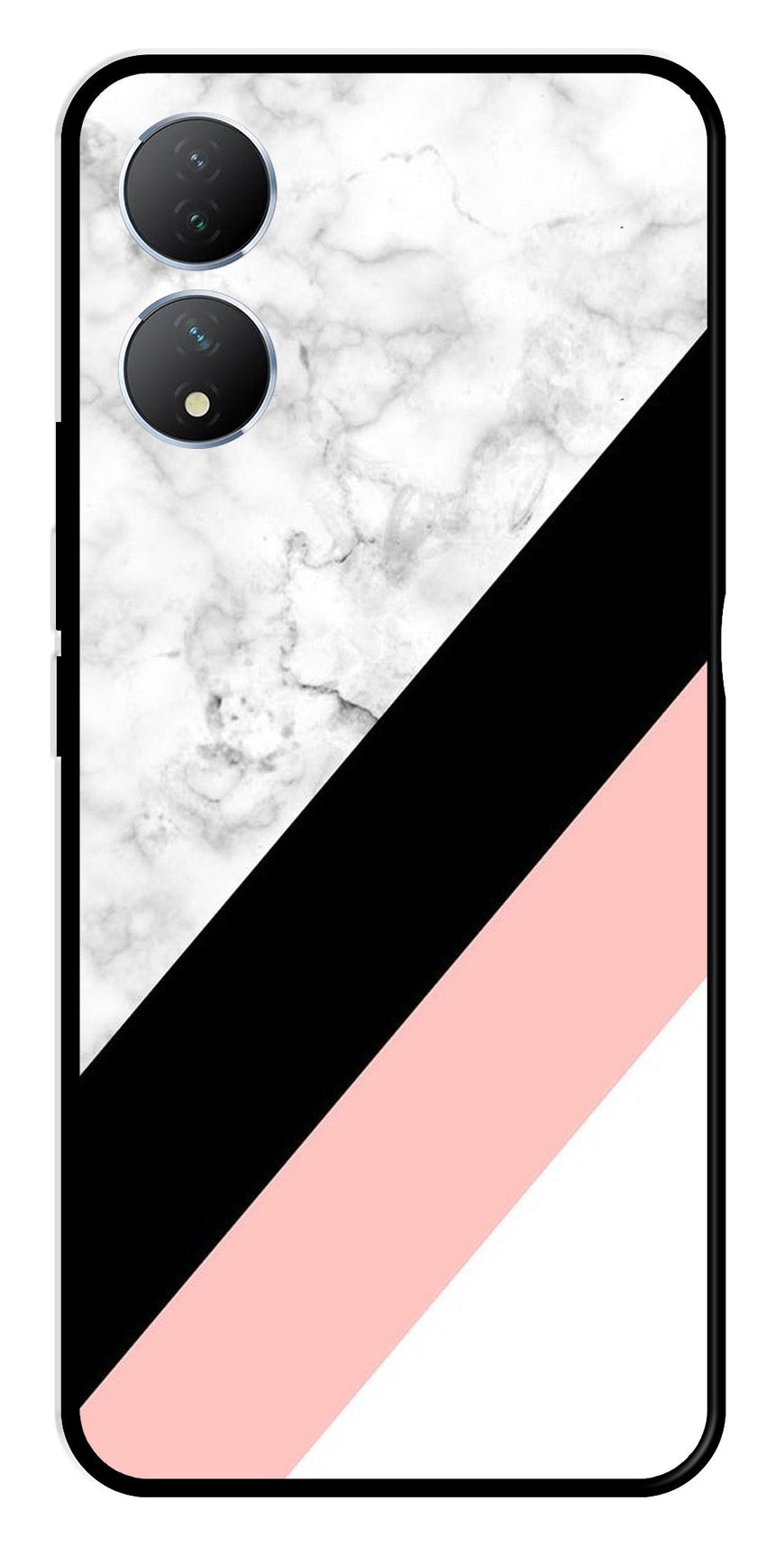 Marble Design Metal Mobile Case for Vivo Y100   (Design No -24)