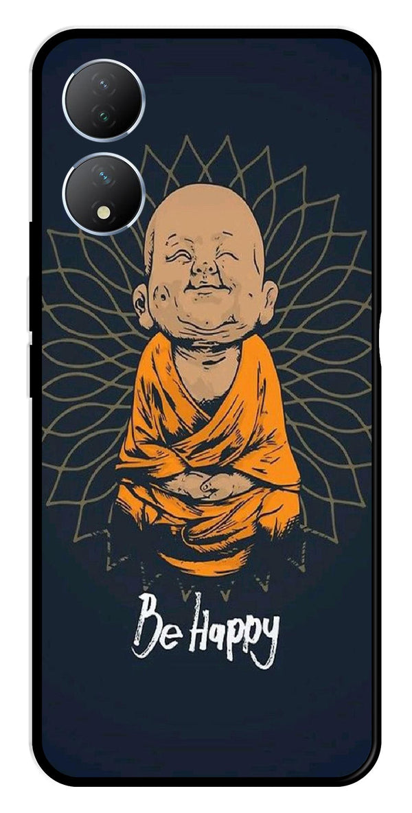 Be Happy Metal Mobile Case for Vivo Y100   (Design No -27)