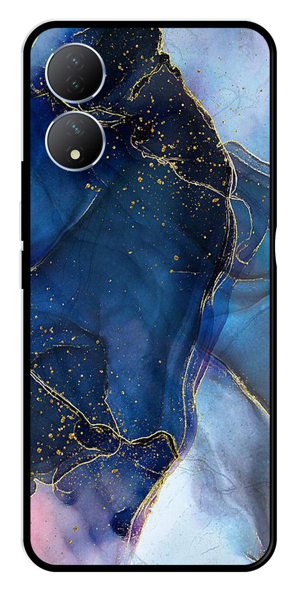 Blue Marble Metal Mobile Case for Vivo Y100   (Design No -34)