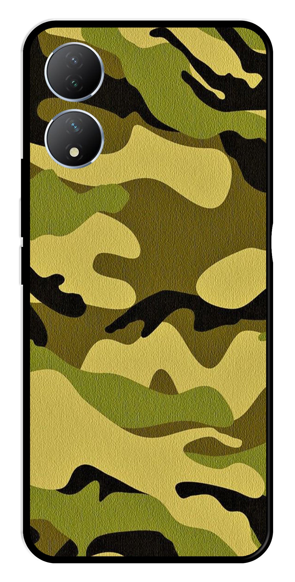Army Pattern Metal Mobile Case for Vivo Y100   (Design No -35)