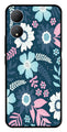 Flower Leaves Design Metal Mobile Case for Vivo Y100   (Design No -50)