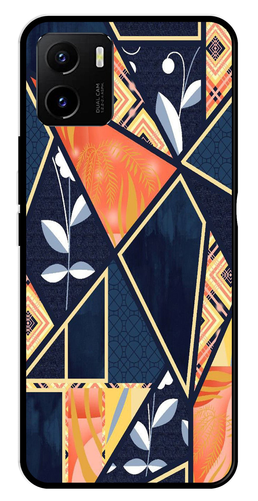 Marble Design Metal Mobile Case for Vivo Y15s   (Design No -07)