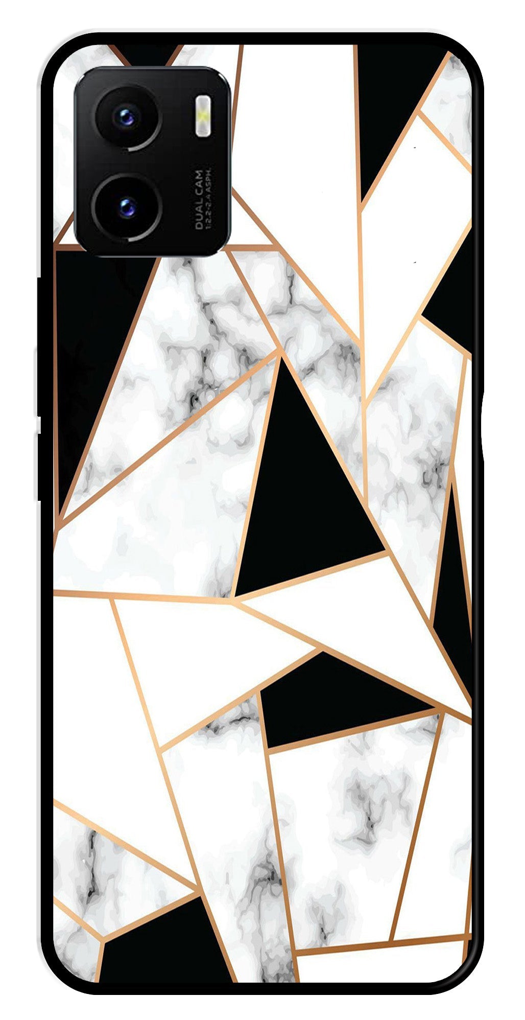 Marble Design2 Metal Mobile Case for Vivo Y15s   (Design No -08)