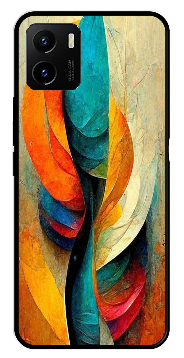 Modern Art Metal Mobile Case for Vivo Y15s   (Design No -11)