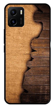 Wooden Design Metal Mobile Case for Vivo Y15s