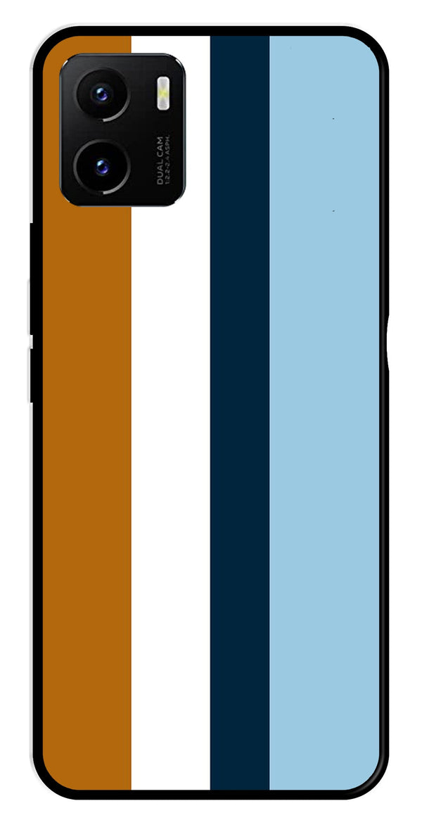 MultiColor Pattern Metal Mobile Case for Vivo Y10   (Design No -17)