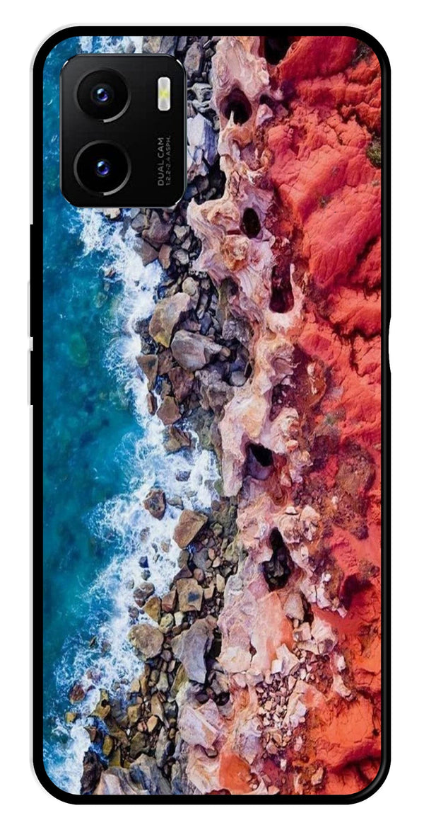 Sea Shore Metal Mobile Case for Vivo Y15s   (Design No -18)