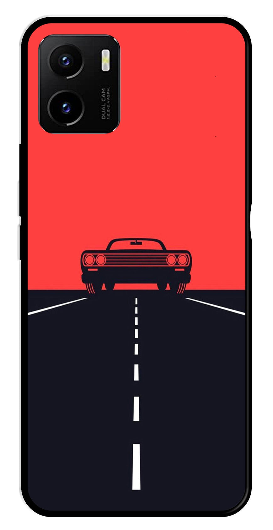 Car Lover Metal Mobile Case for Vivo Y10   (Design No -21)