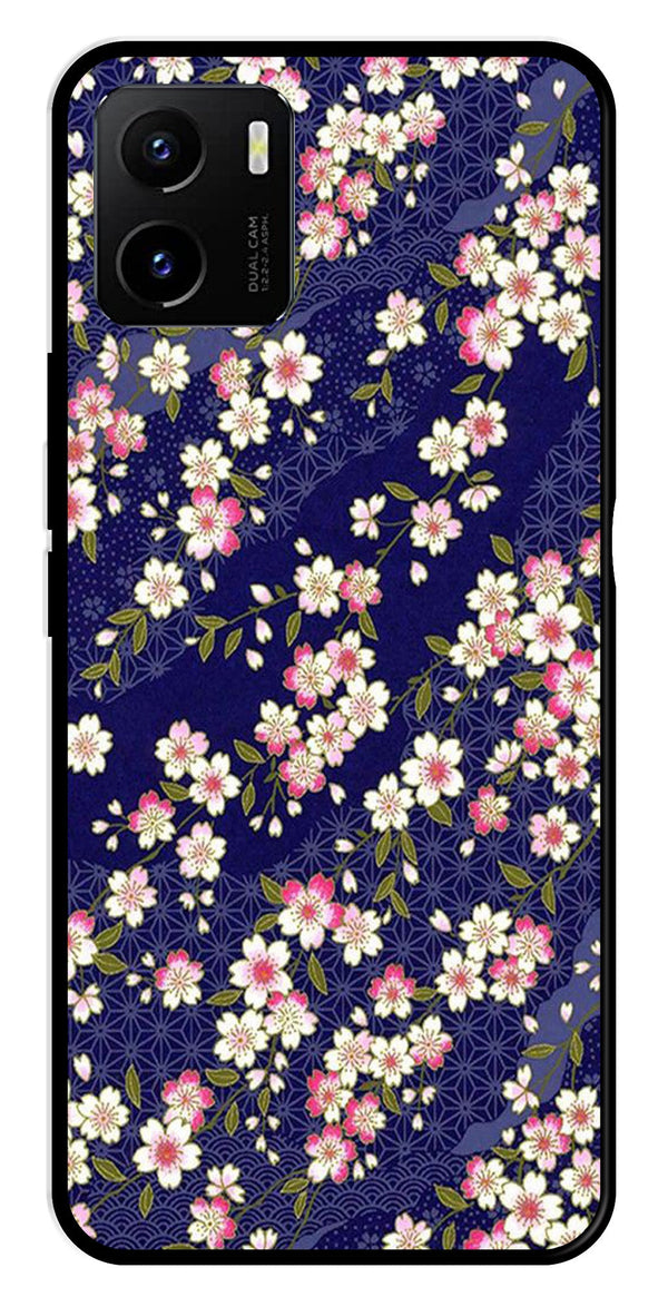 Flower Design Metal Mobile Case for Vivo Y10   (Design No -25)