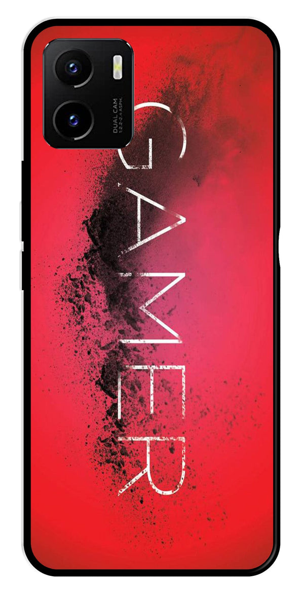 Gamer Pattern Metal Mobile Case for Vivo Y15s   (Design No -41)