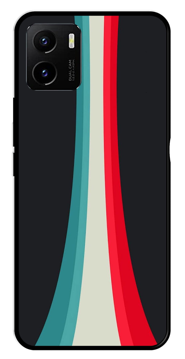 Modern Art Colorful Metal Mobile Case for Vivo Y15s   (Design No -48)