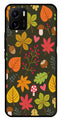 Leaves Design Metal Mobile Case for Vivo Y15s   (Design No -51)