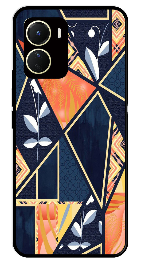 Marble Design Metal Mobile Case for Vivo Y16   (Design No -07)