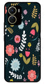 Floral Pattern2 Metal Mobile Case for Vivo Y56   (Design No -12)