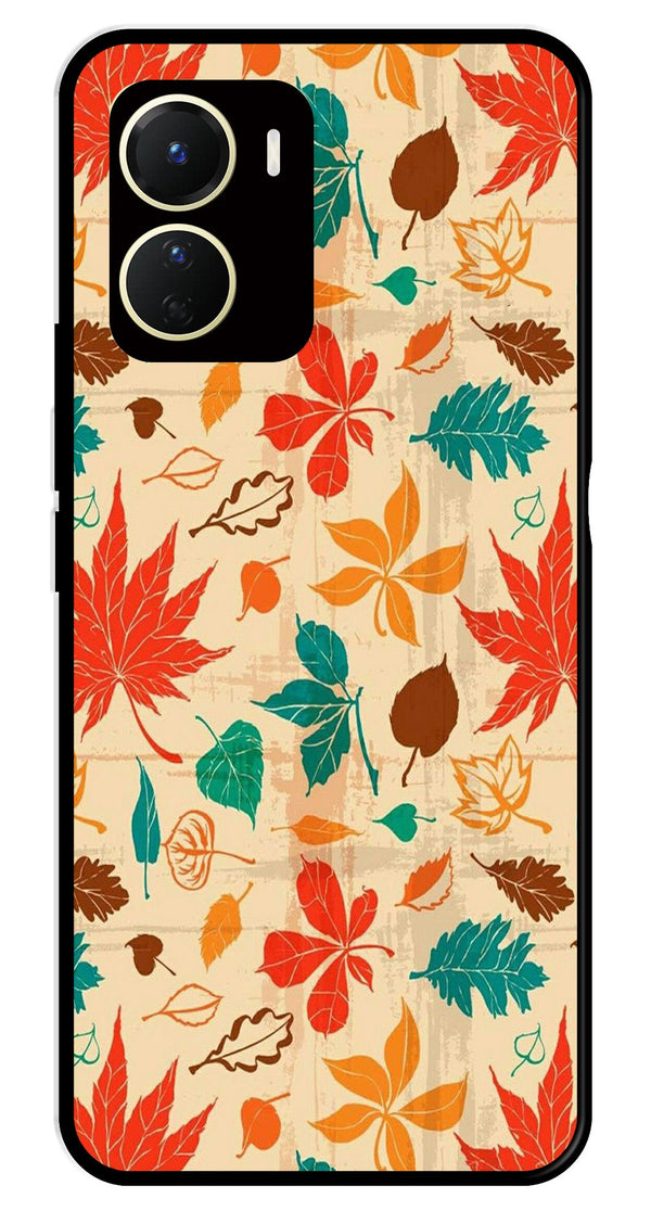 Leafs Design Metal Mobile Case for Vivo Y56   (Design No -14)
