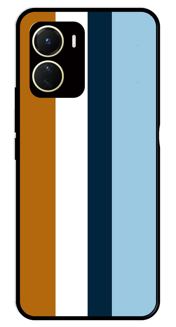 MultiColor Pattern Metal Mobile Case for Vivo Y16   (Design No -17)