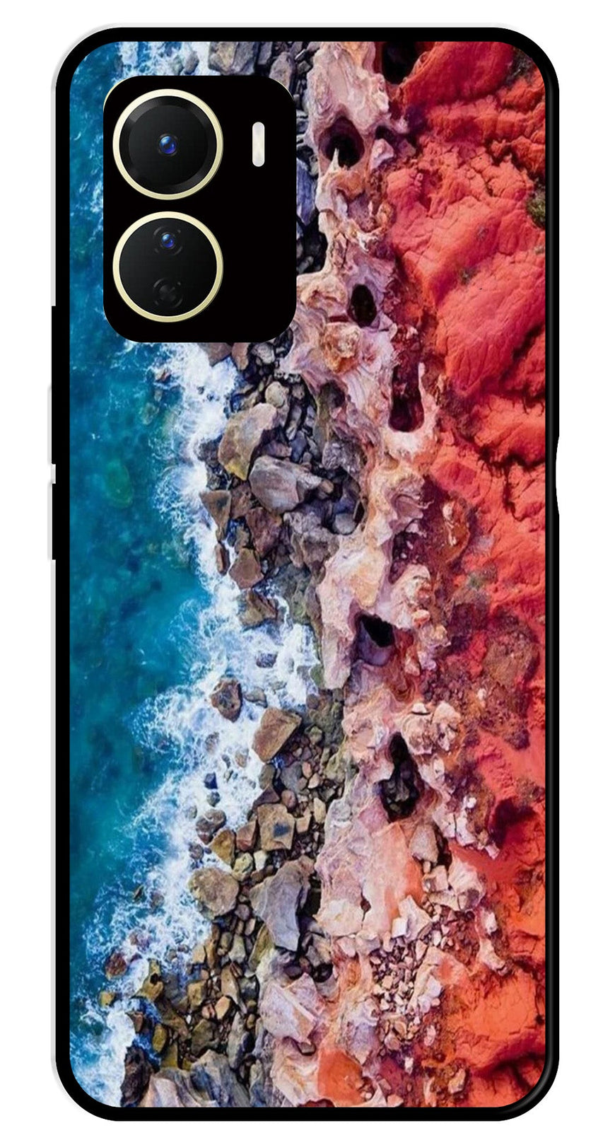 Sea Shore Metal Mobile Case for Vivo Y56   (Design No -18)