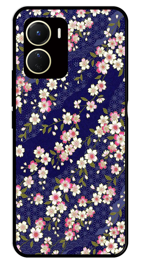 Flower Design Metal Mobile Case for Vivo Y16   (Design No -25)
