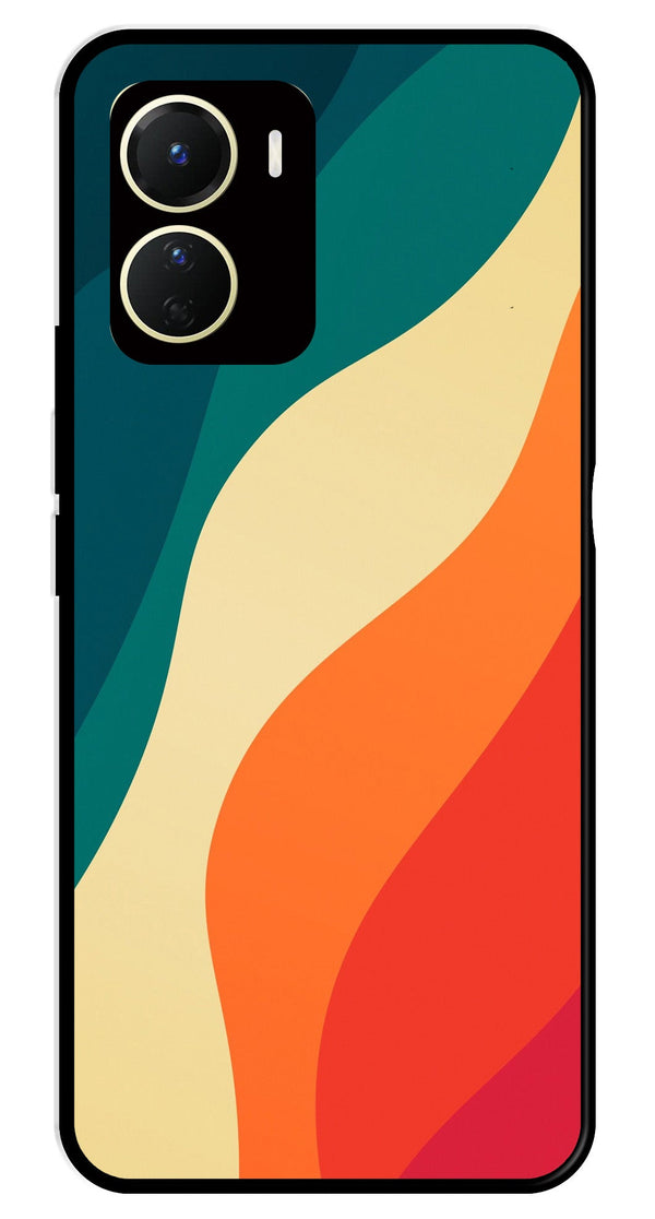 Muted Rainbow Metal Mobile Case for Vivo Y56   (Design No -39)