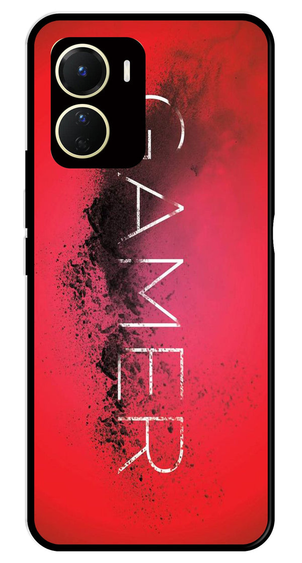 Gamer Pattern Metal Mobile Case for Vivo Y16   (Design No -41)