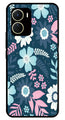 Flower Leaves Design Metal Mobile Case for Vivo Y16   (Design No -50)