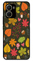 Leaves Design Metal Mobile Case for Vivo Y56   (Design No -51)