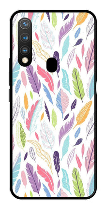 Colorful Feathers Metal Mobile Case for Vivo Y19