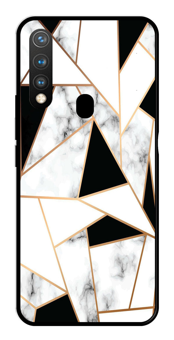 Marble Design2 Metal Mobile Case for Vivo Y19   (Design No -08)