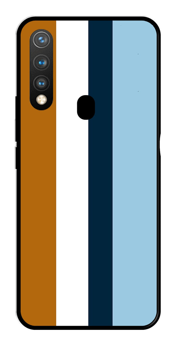 MultiColor Pattern Metal Mobile Case for Vivo Y19   (Design No -17)