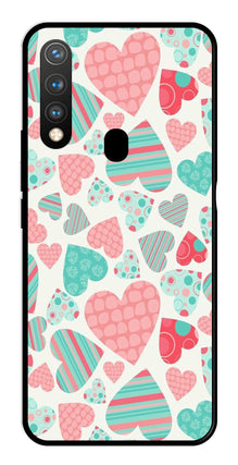 Hearts Pattern Metal Mobile Case for Vivo Y19