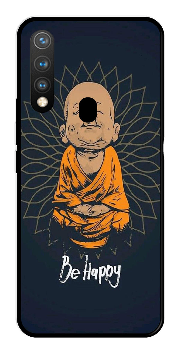 Be Happy Metal Mobile Case for Vivo Y19   (Design No -27)