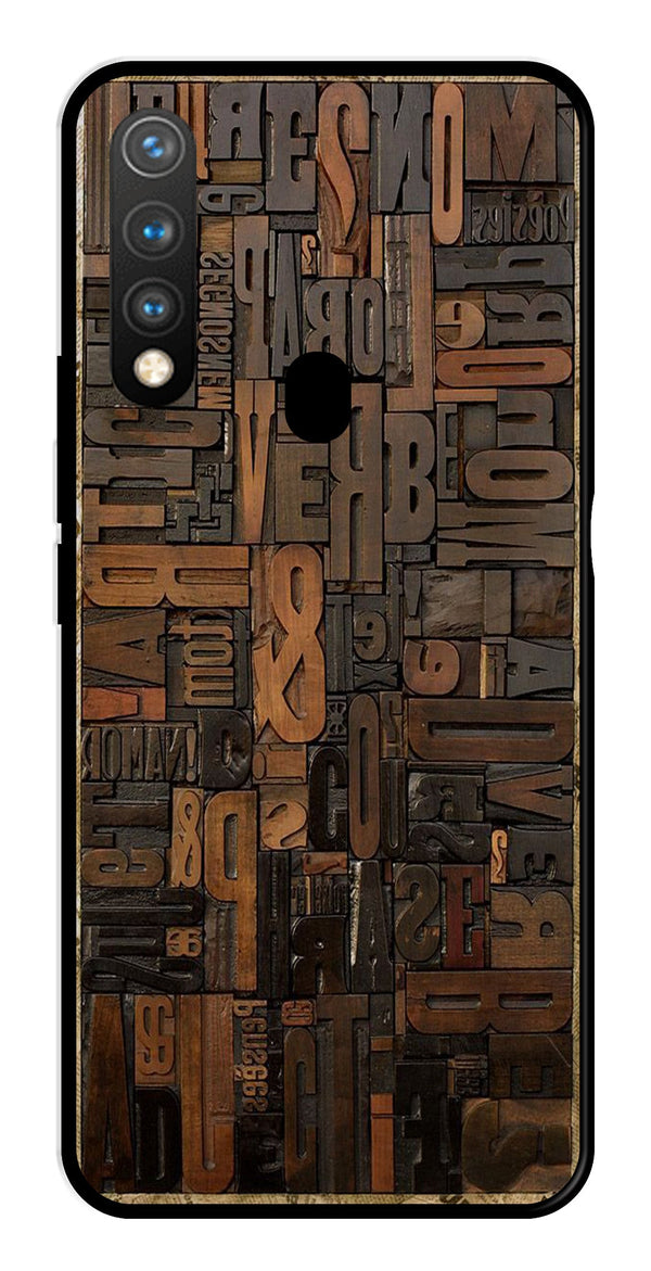 Alphabets Metal Mobile Case for Vivo Y19   (Design No -32)
