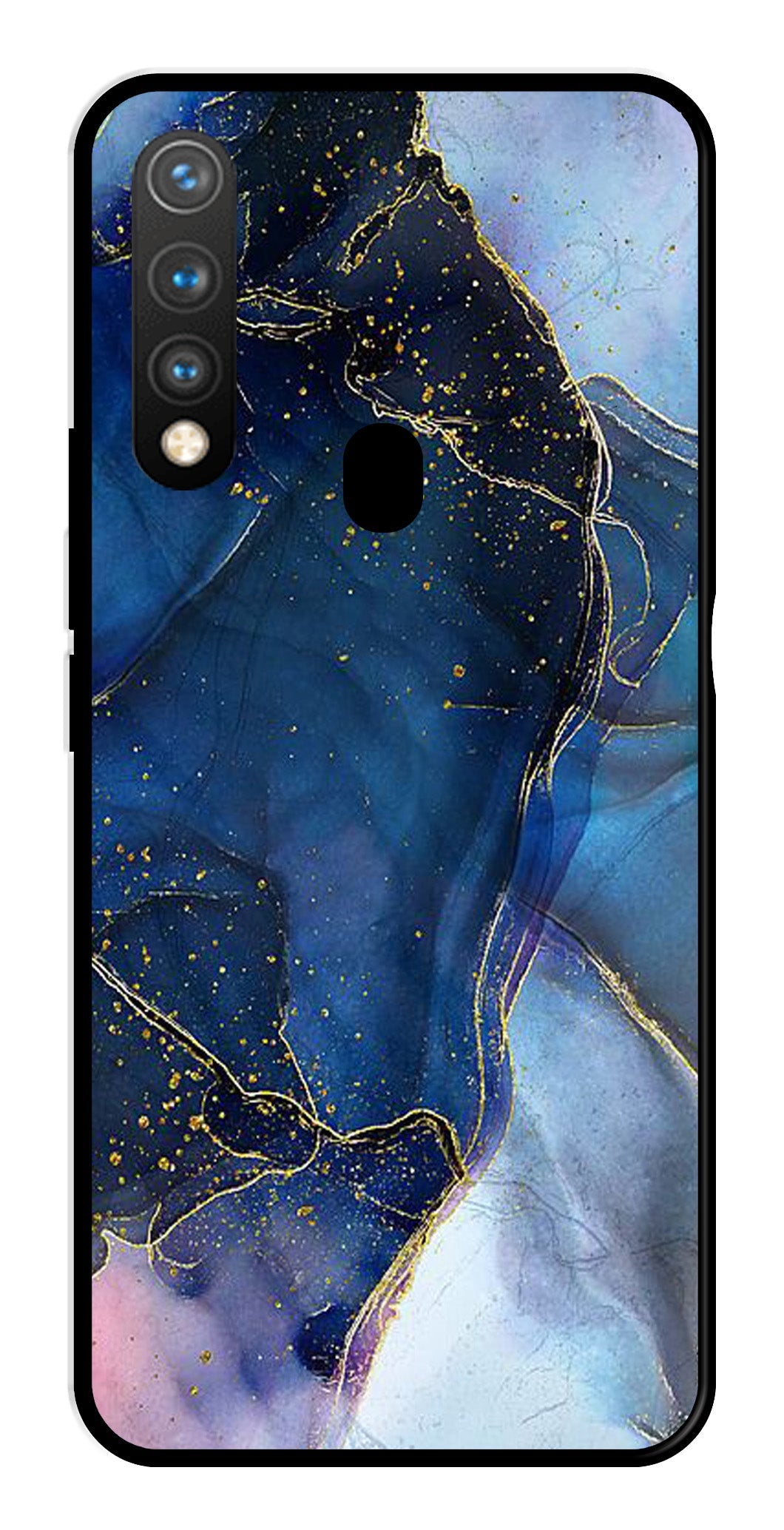 Blue Marble Metal Mobile Case for Vivo Y19   (Design No -34)