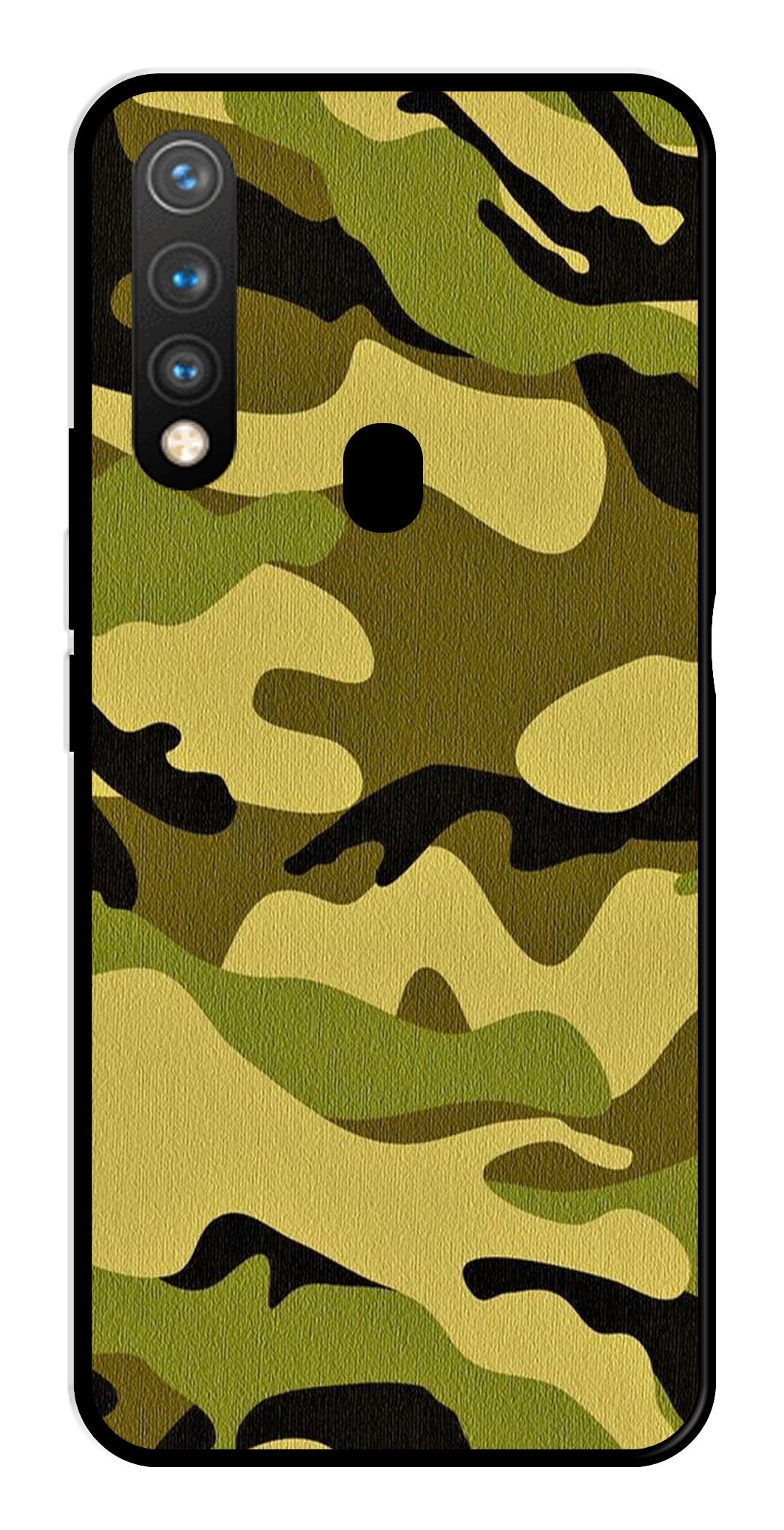 Army Pattern Metal Mobile Case for Vivo Y19   (Design No -35)