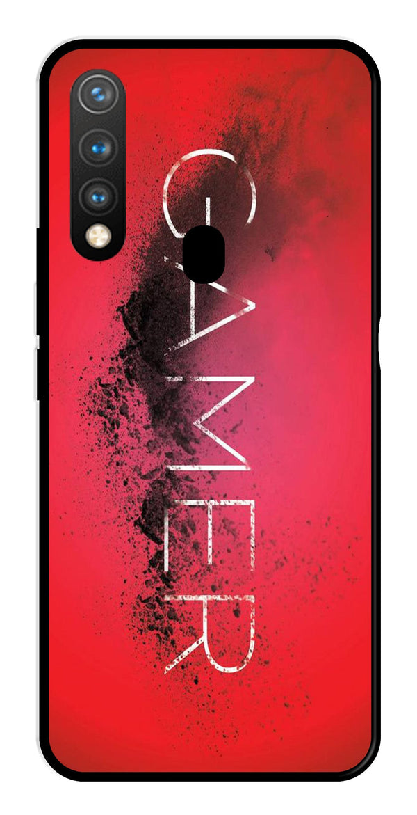 Gamer Pattern Metal Mobile Case for Vivo Y19   (Design No -41)