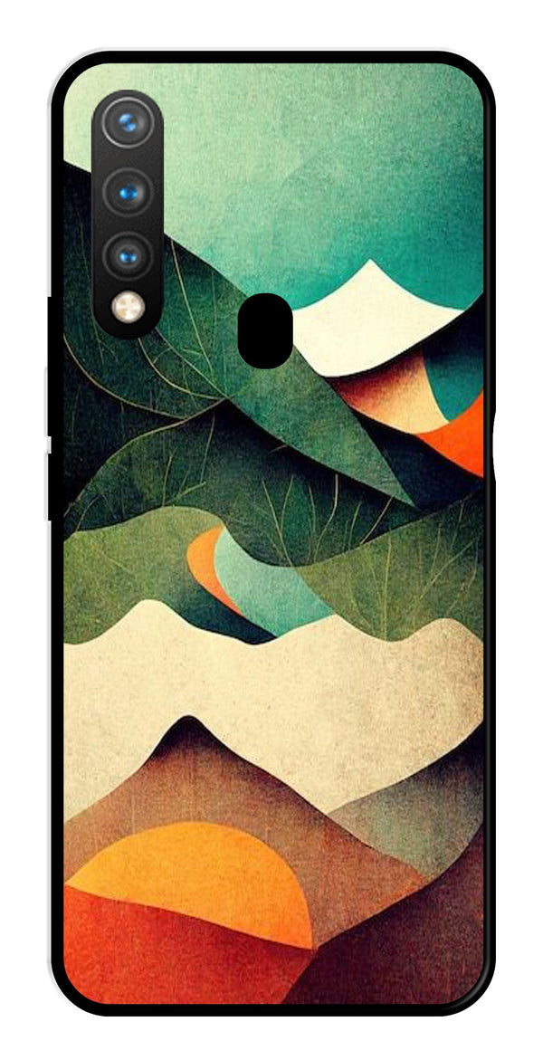 MultiColor Pattern Metal Mobile Case for Vivo Y19   (Design No -43)